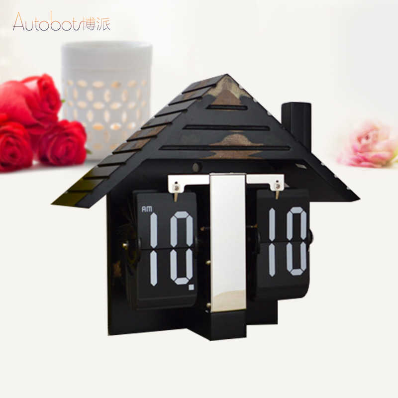 实木不锈钢复古创意客厅座钟