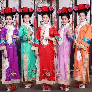 清朝古装连体格格福晋皇后服装后宫服饰宫女服丫鬟演出服摄影服装