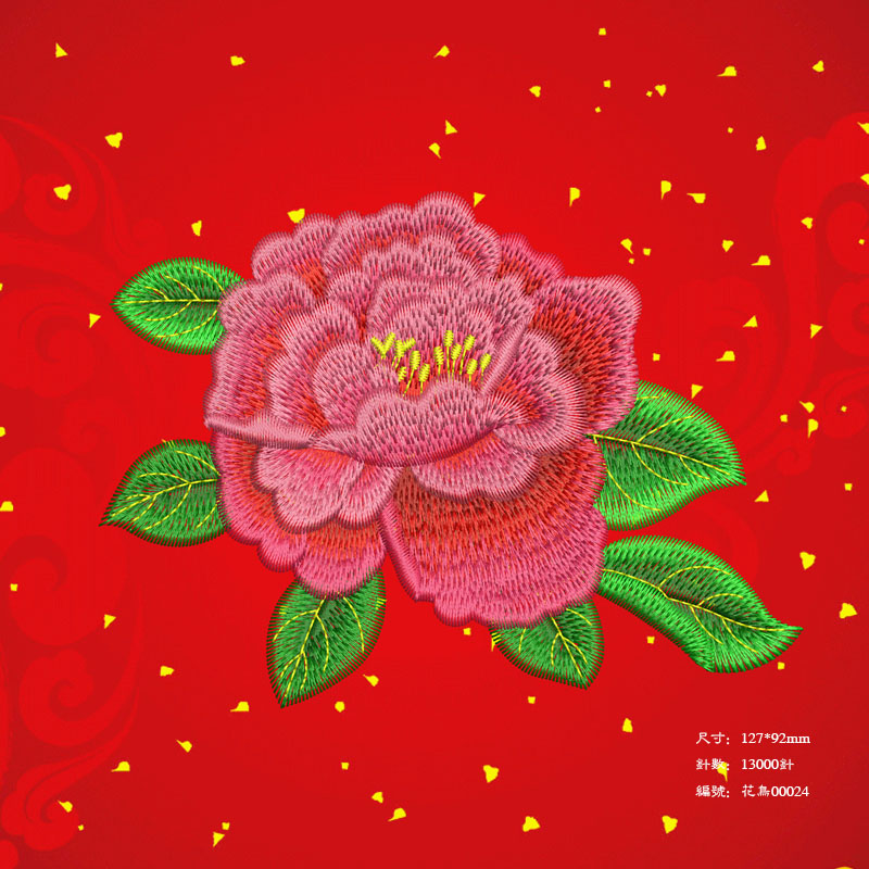 女装唐装汉服设计元素牡丹制版