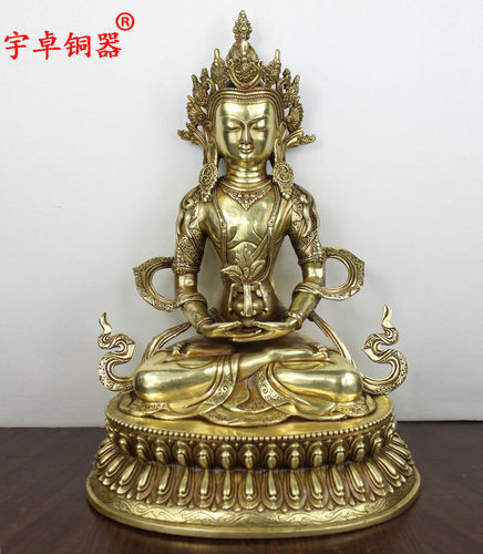 宇卓铜器 纯铜 佛像 黄铜长寿佛 工艺品桌面摆件 - 封面