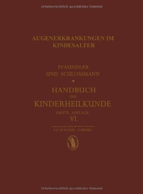 【预订】Augenerkrankungen Im Kindesalter
