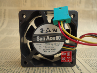 109R0624S4D01 6025双滚珠风扇 24V 6CM 3线风扇 0.08A SANYO三洋