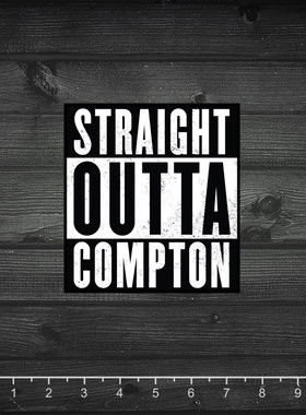 发10张电影冲出康普顿 Straight Outta 经典logo 箱贴 笔记本贴纸