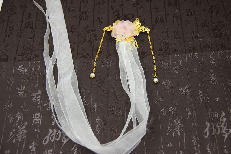 复古古装头饰古典古代发饰旗袍头饰演出发带蝴蝶翩翩发簪步摇发插