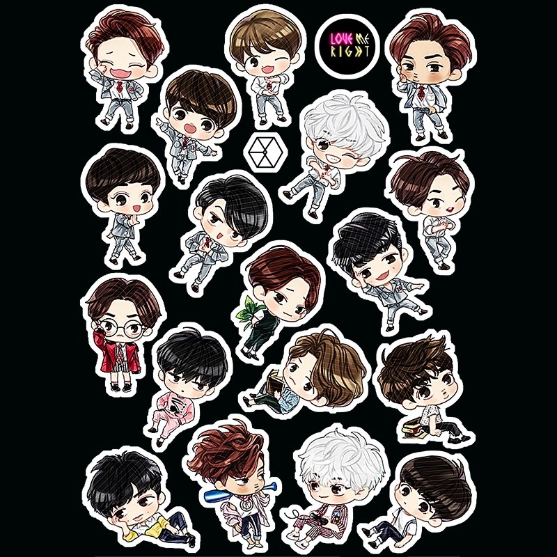 EXO Regular 2 Follow-up LOVE ME RIGHT trunk Striae Sticker Q version stickersin the 3C Digital Accessories, Cell Phone Accessories , Phone Accessories , Phone stickers  category - from Buy2taobao.com to provide professional Taobao agent buy service