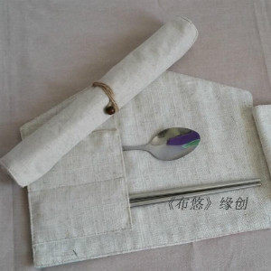 手工布艺 筷子包旅游上班便携餐具袋 筷子勺刀叉收纳布套