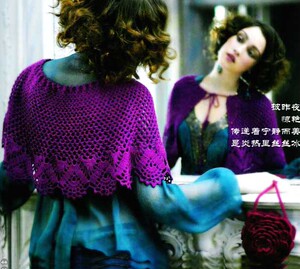 手工定制 瑞丽钩花镂空防晒装饰披肩斗蓬女装 针织衫编织围巾243#