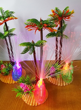 盘饰花草假花发光孔雀围边餐厅