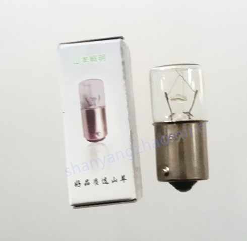 进口仪器机床指示灯24V5W10W卡口单双触点安装直径15x35mm小灯泡
