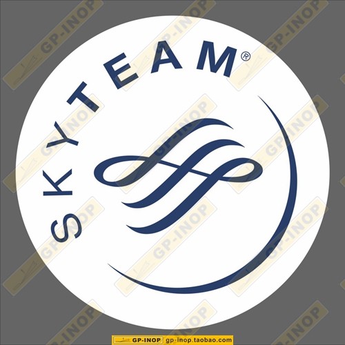 天合联盟圆型白色底个性标志徽章防水笔记本贴车贴旅行箱贴