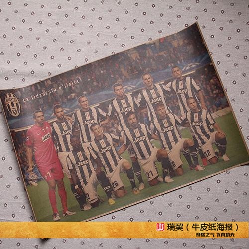 尤文图斯队全家福海报Juventus意甲球星斑马军团宿舍健身房装饰画图片