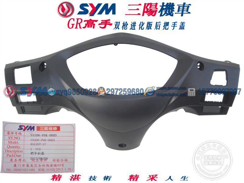 三阳机车 厦杏 豪华双枪 高手GR125 XS125T-17后把手盖 仪表壳