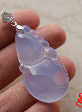 原色土耳其蓝玉髓保平安葫芦吊坠