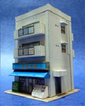 1:150日本建筑场景25 书店 纸模型N比例铁道沙盘1:100