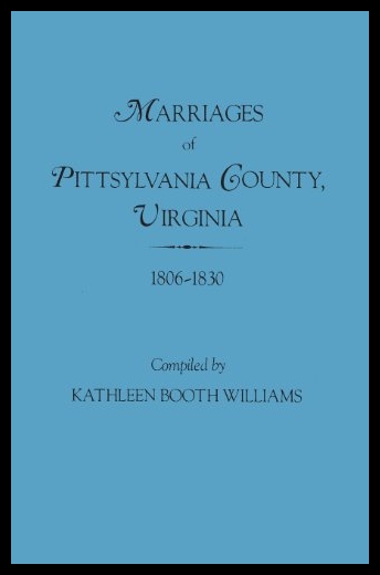 【预售】marriages of pittsylvania county, virg