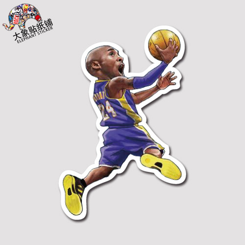nba飞侠科比湖人贴纸 行李箱贴纸旅行箱潮牌贴纸 防水3m材质贴纸9