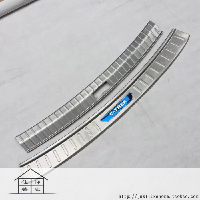 17-20款大众C-TREK蔚领 专用不锈钢内外后护板尾箱门槛条后杠踏板