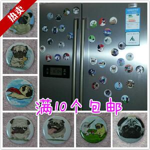 咖惜家巴哥犬冰箱贴pug磁贴 卡通居家装饰品 爱哈巴狗 八哥控必败