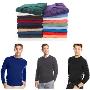 Room 多色 男士 毛衣 上海现货 圆领100%纯羊绒衫 美国Club