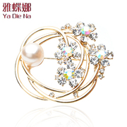 Ya na full rhinestone brooch pin rhinestones brooch clasp professional flight attendants corsage Y106