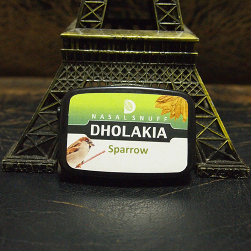 小六鼻烟 印度dholakia杜拉卡之 绿标小麻雀 超细 呛颈鼻烟粉9克