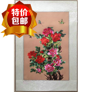 苏州刺绣机绣仿手工苏绣挂画装饰画成品花开富贵牡丹礼品德丰