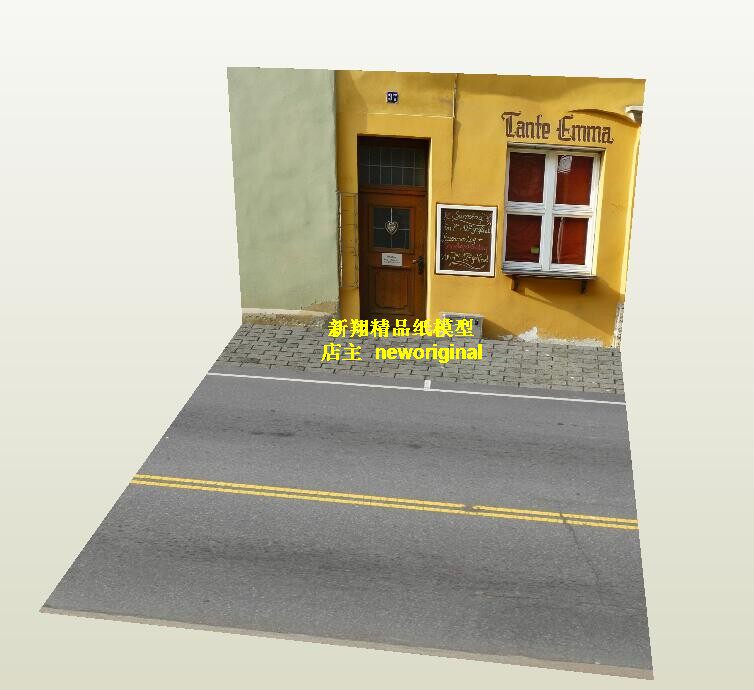 1比6 12 18 城市街道商店停车场女兵人洋娃娃车模汽车场景模型