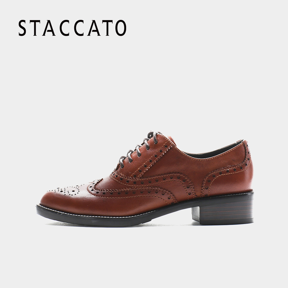 9RA67CM6思加图秋季专柜同款英伦风女单鞋中跟女鞋STACCATO