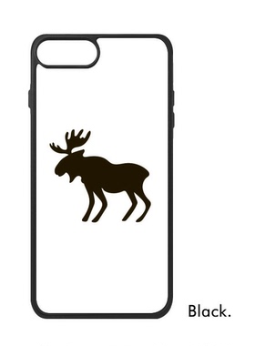 适用于iPhone黑色麋鹿动物剪影Xr手机壳max保护套678plus硅胶11