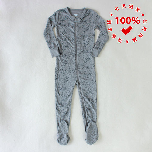 美国OLDNAVY拉链哈衣纯棉爬服