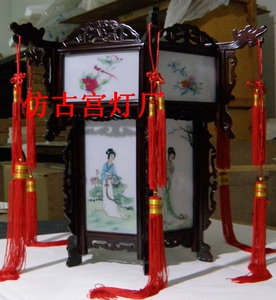 中式宫灯中式灯具古典宫灯手绘仿古宫灯木制宫灯客厅/仕女宫灯