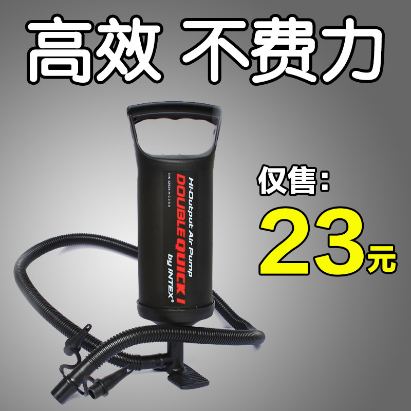 正品INTEX68612原装手动高效气垫床充气泵游泳圈充气床专用充气泵图片