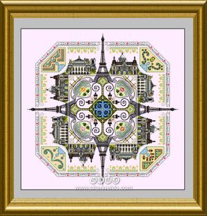 夕绣坊 十字绣图纸原扫图打印Chatelaine Designs-Paris Mandala