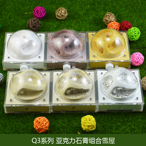 施王蚁馆  Q3雪屋系列 亚克力石膏保湿蚂蚁饲养巢 半球型蚁巢别墅