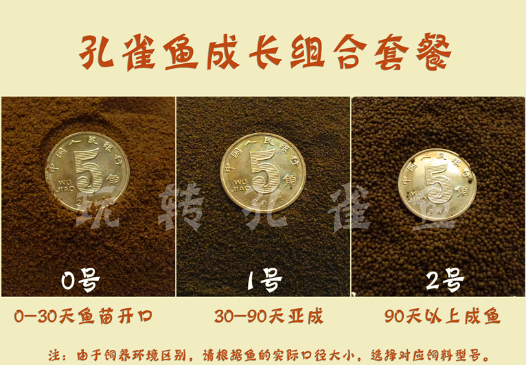 孔雀鱼饲料小颗粒鱼食脱壳卵开口