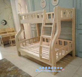 加粗松木子母床双层床，上下床环保实木学生儿童，成人高低床