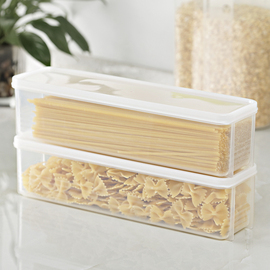 日本厨房透明塑料储物盒子抽屉保鲜盒筷子面条收纳盒防尘带盖