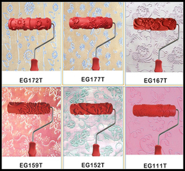 质感压花橡胶滚筒液体壁纸印花硅藻泥艺术涂料施工肌理壁膜漆工具