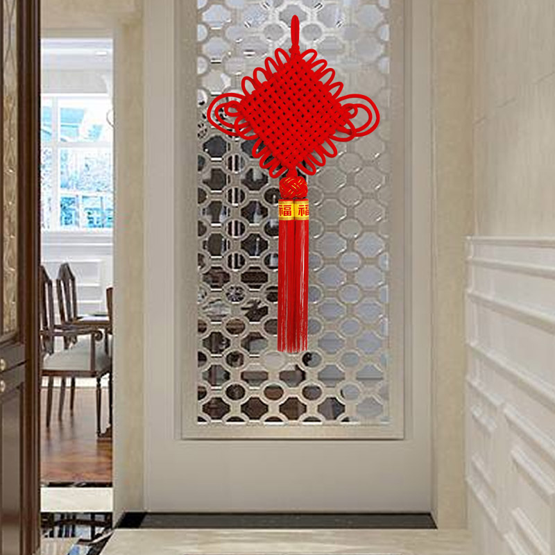 挂饰中国结挂件小号客厅大号绒布手工编织红色新年楼盘交房入户门