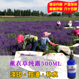 新疆薰衣草纯露花水500ml补水保湿控油水膜，喷雾植物天然清爽痘印