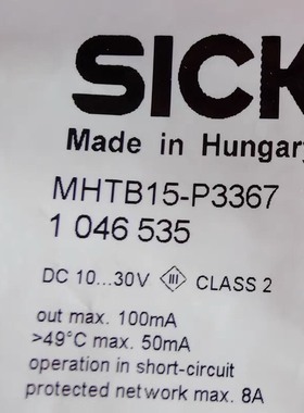 议价Sick MHTB15-P3367 西克圆柱形光电传感器