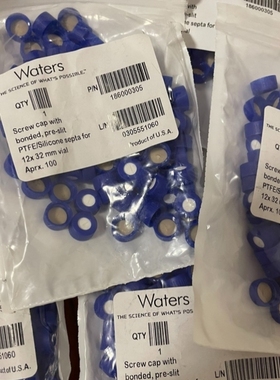 议价Waters样品瓶盖进样瓶瓶盖186000305预切割pre-sl septa拍议