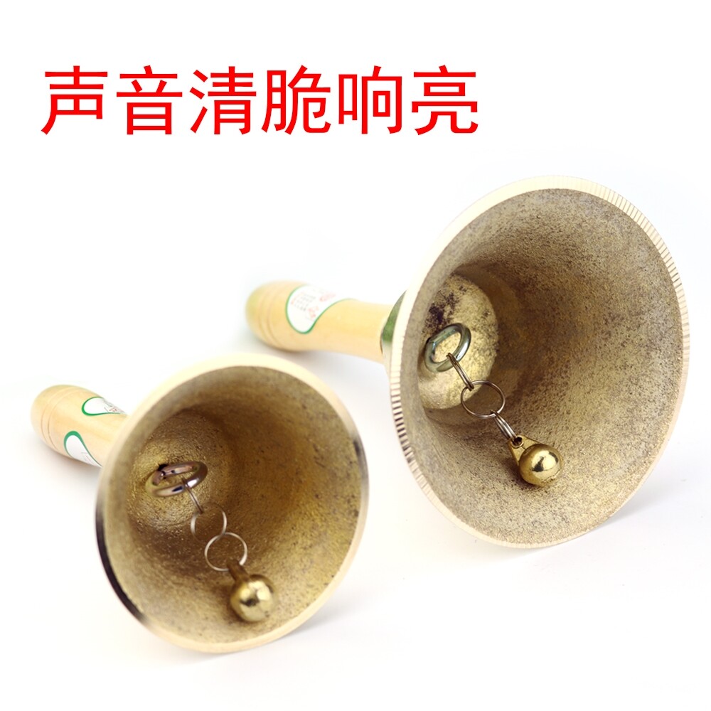手拿.呼唤手提醒金属摇铃响亮装饰铃铛乐器仿古道家法事纯铜木柄