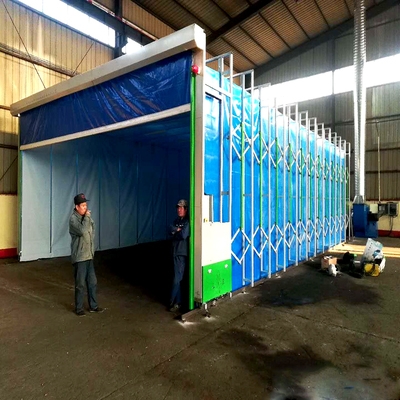 急速发货式伸缩喷c漆房全自动电动轨道式大型摺叠式工业喷漆无尘