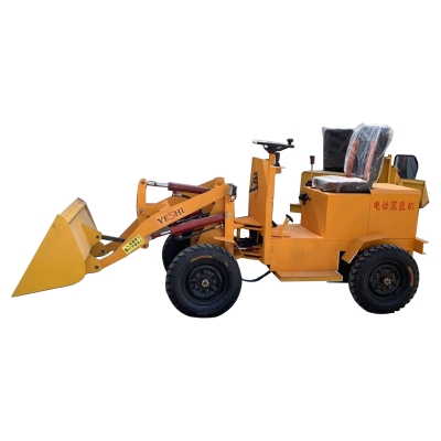 新品电动c装载环小型四驱电铲小铲车建筑工地o推土机养殖场农用机