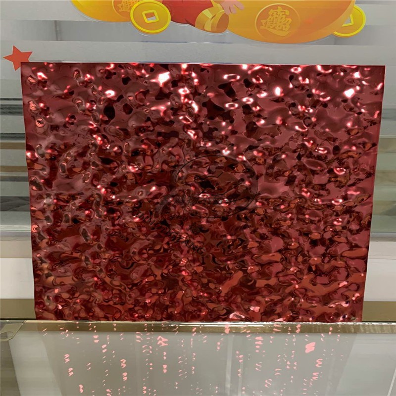 新品水波纹不锈钢板n售楼展示x室内装饰天花吊顶压花金属镜面波定