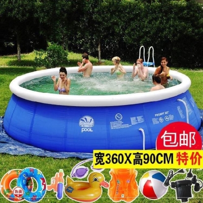 新品特厚大型儿童游泳池充气家庭充气圆形特大洗澡池出摊充气庭院