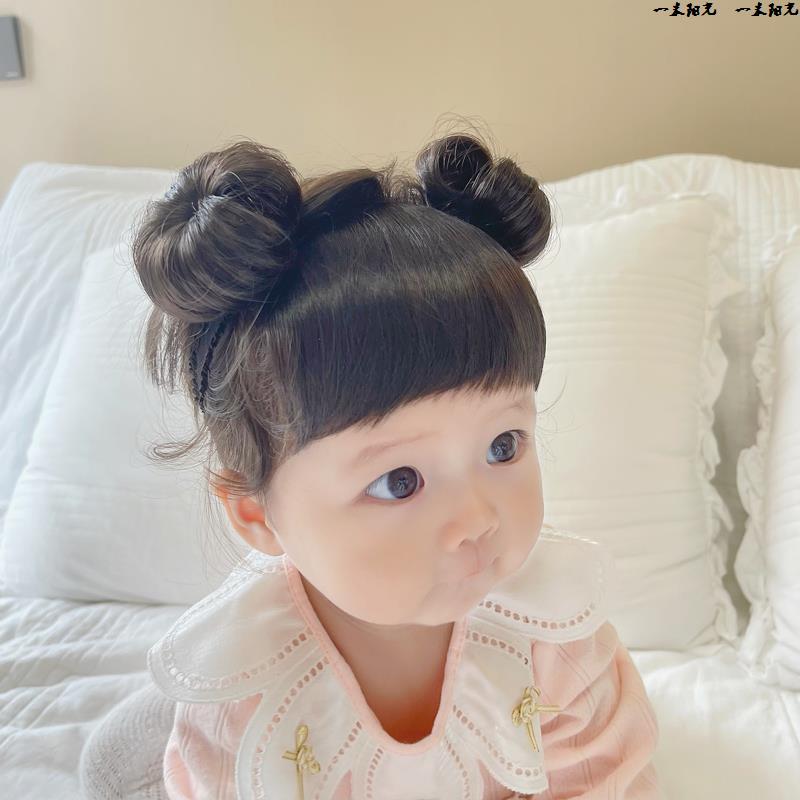 速发宝宝搞笑头饰假发周岁百天刘海造型配饰婴幼儿小孩女宝宝发带