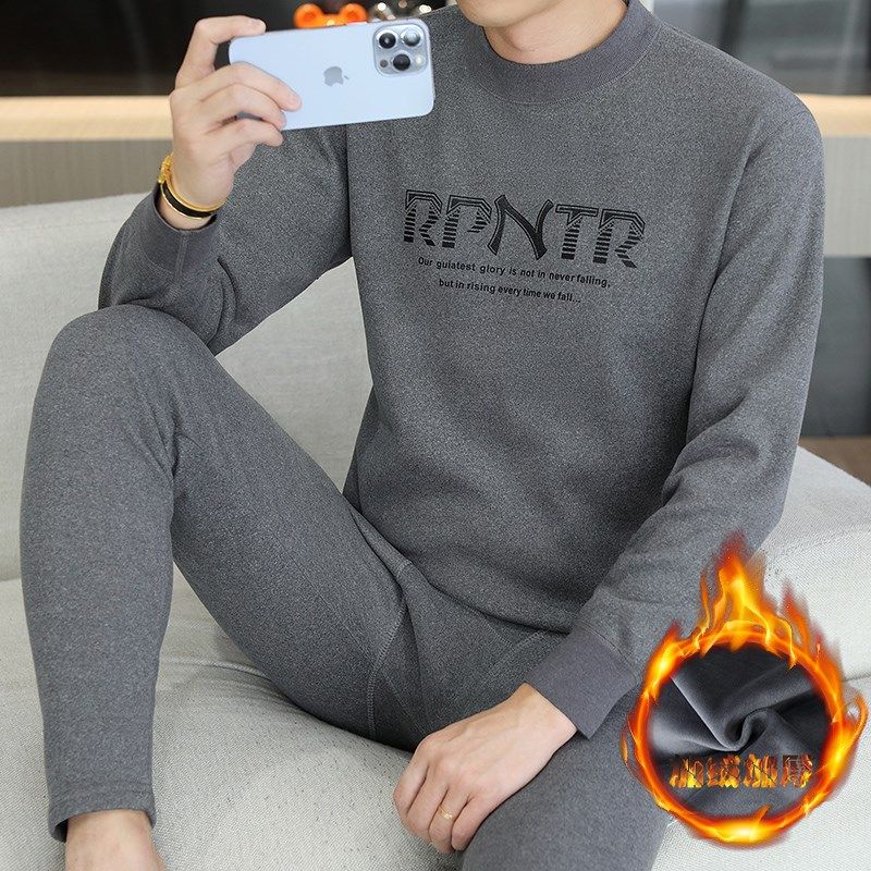 保暖内衣男套装德绒加绒加厚中领秋冬季防寒中青年秋衣秋裤打底衫,女士内衣/男士内衣/家居服,保暖套装,淘宝优惠券,粉丝福利购,淘宝优惠卷