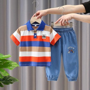 男童夏装套装2025新款儿童夏季运动两件套时髦男孩宝宝帅气炸街潮